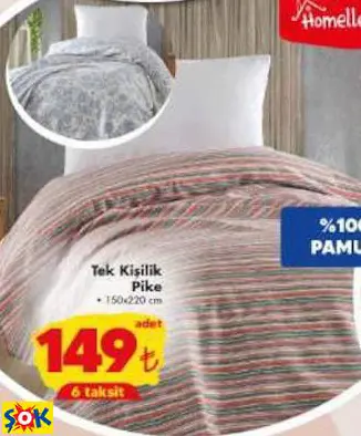 HOMELLE TEK KİŞİLİK PİKE HOMELLE TEK KİŞİLİK PİKE